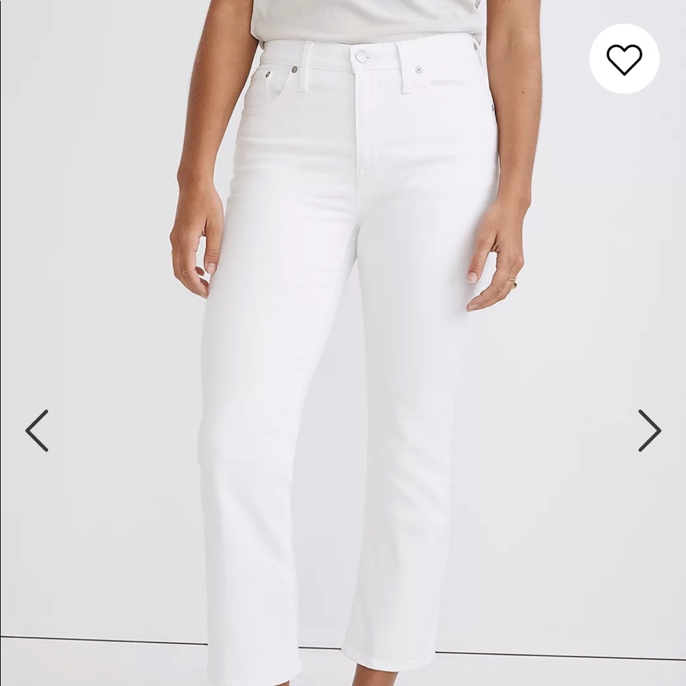 Madewell Cali Demi-Boot Jeans in Pure White Size 26